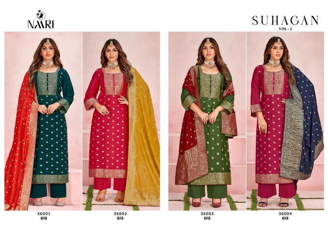 Suhagan Vol 2 By Naari Jacquard Salwar Kameez Catalog